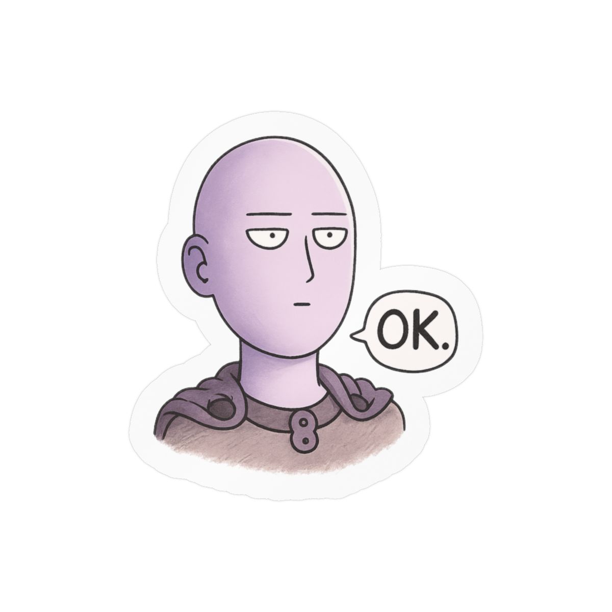 Scribble OK Sticker | Cute Hand-Drawn Vinyl Decal - Official Stickers merchandise