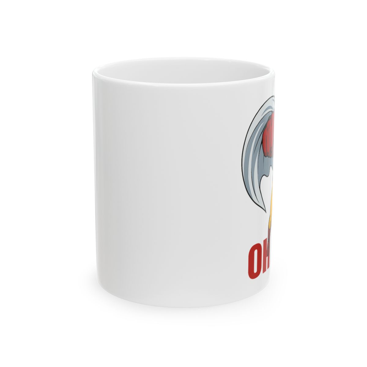Saitama Heat Punch Reveal | One Punch Man Mug, Anime Coffee Cup, Otaku Gift - alternate angle 1, merchandise