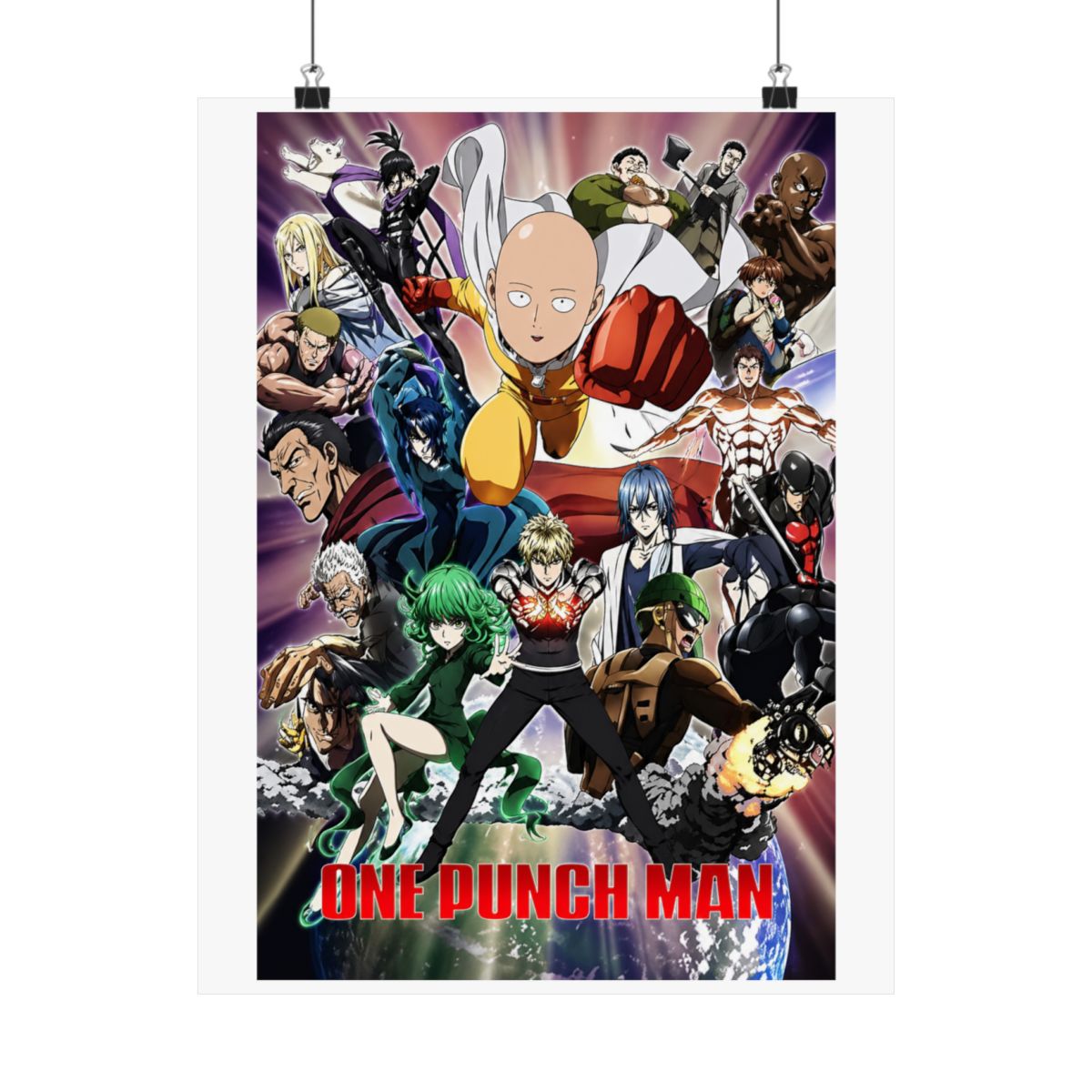 One Punch Man Poster Saitama Anime Posters Birthday Room Decorations Cool Wall Art Print Poster 12x18 - alternate angle 3, merchandise