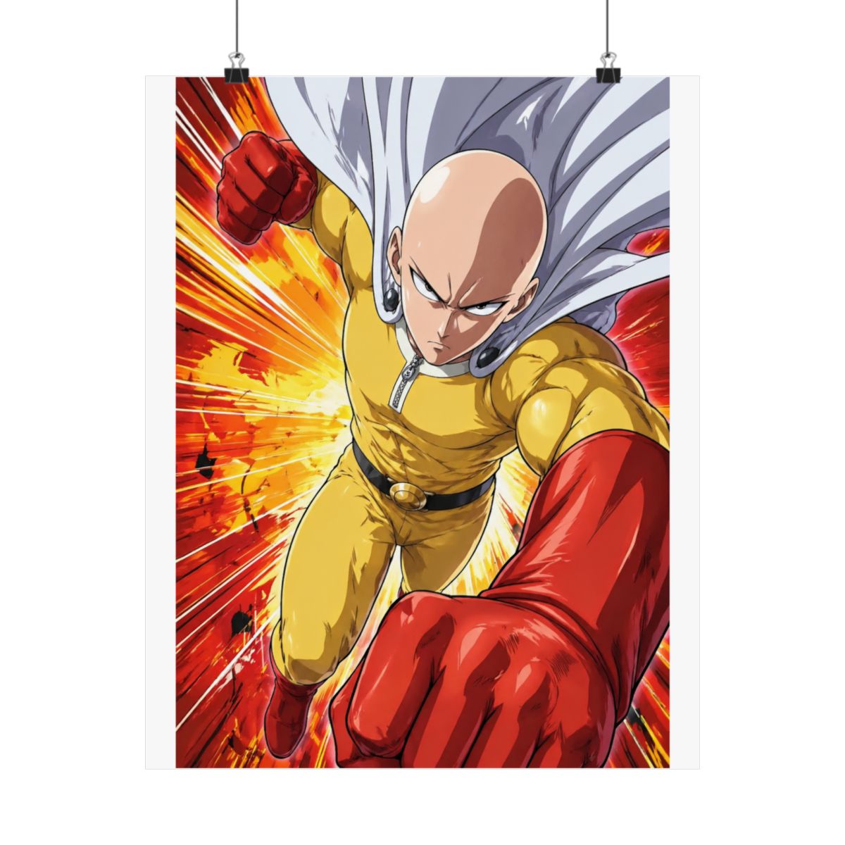JUST FUNKY One Man Punch Foil Print Saitama 16oz Carnival Cup w/Straw & Lid - alternate angle 1, merchandise